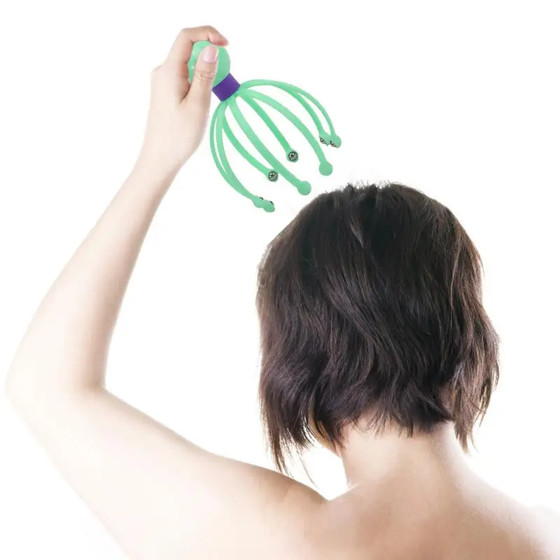 

Массажер для головы в форме осьминога, ручной массажер для головы и тела, расслабляющий массажер для головы и тела