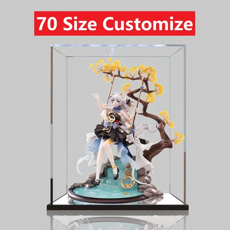 

Акриловая витрина размером 70 дюймов с зеркалом для персонажей мультфильмов/игрушек/моделей автомобилей/коллекционных предметов/мячей, прозрачная настольная коробка для хранения