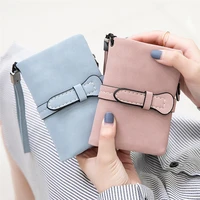 new womens pu leather matte wallet female folding small coin purse credit card holder fashion portable clutch ladies money bag