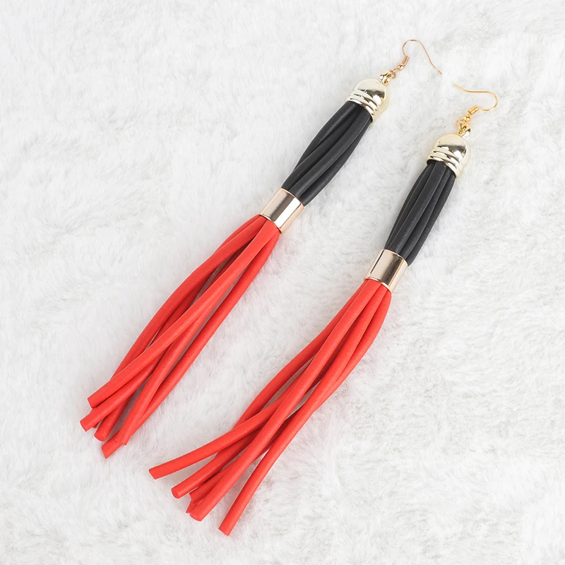 Новые резиновые серьги ручной работы в этническом стиле с кисточками