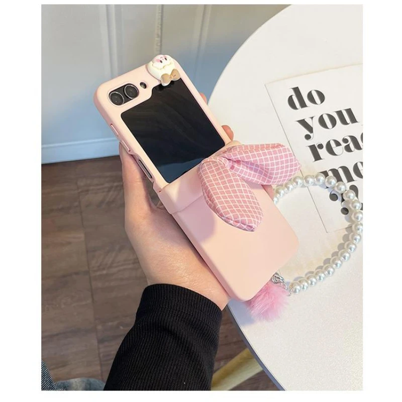 Подходит для Samsung Galaxy Z Flip5 4 милый чехол телефона женщин ультратонкий приятный