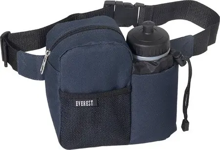 Everest Unisex Waist Bottle Fanny Pack, Black