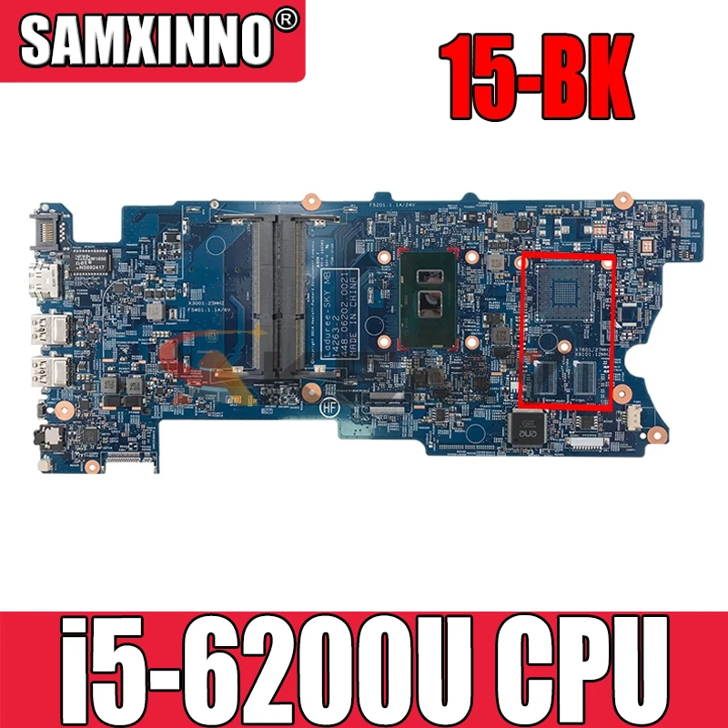 

Для HP X360 15-BK 15-W 15T-W M6-W Материнская плата ноутбука с SR2EY i5-6200u 811095-601 811095-501 448.06202.0021 MB 100% протестирована