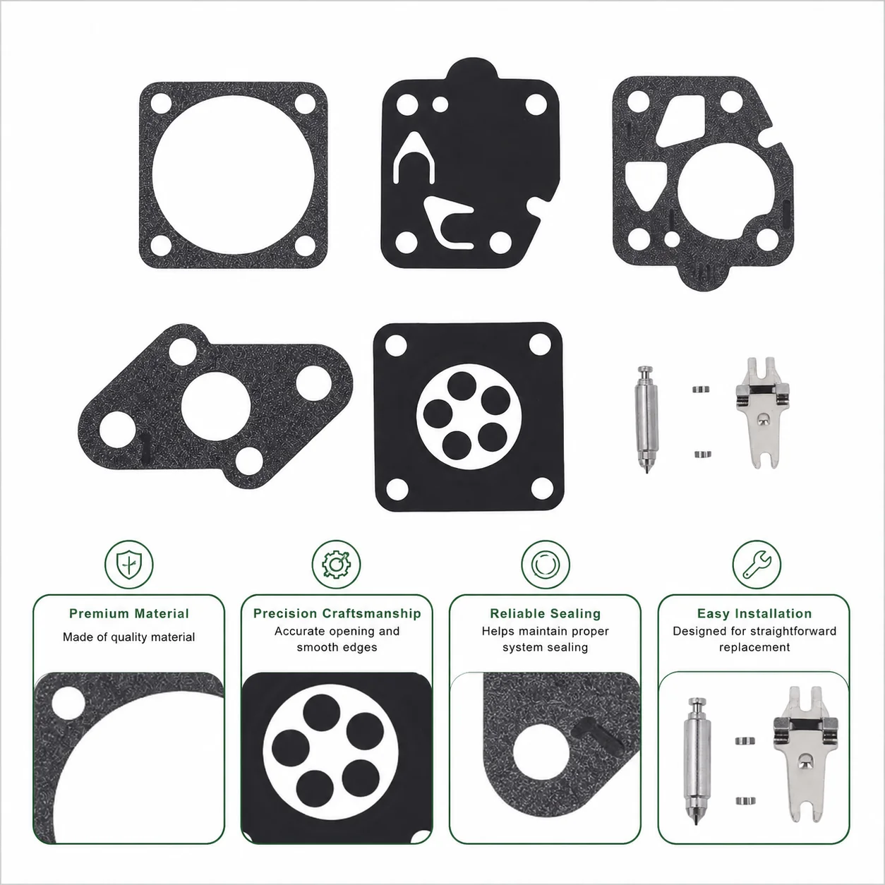 Фото Мембрана карбюратора для KAWASAKI TD24 TD25 TD33 TD40 TD48 TG20 TG24 TG25 TG33, совместимые запасные части для садового инструмента №4