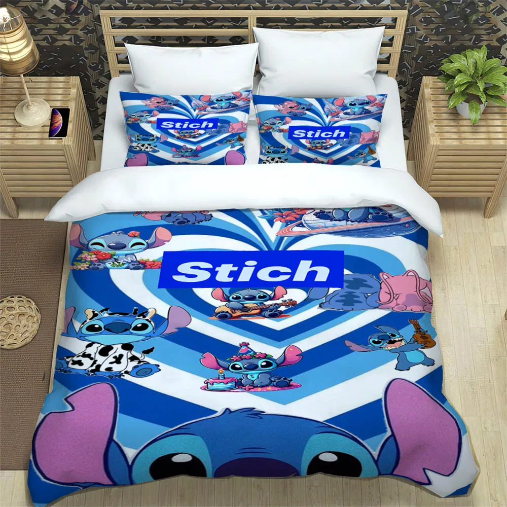 Комплекты постельного белья с мультяшным принтом Lilo &amp Stitch изысканный комплект