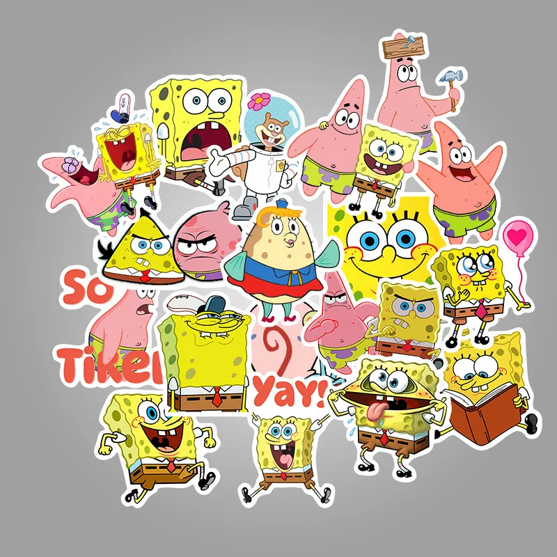 

50Pcs Anime Stickers SpongeBob Squarepants Graffiti Animation Cartoon Stickers Luggage Notebook Skateboard Waterproof Stickers