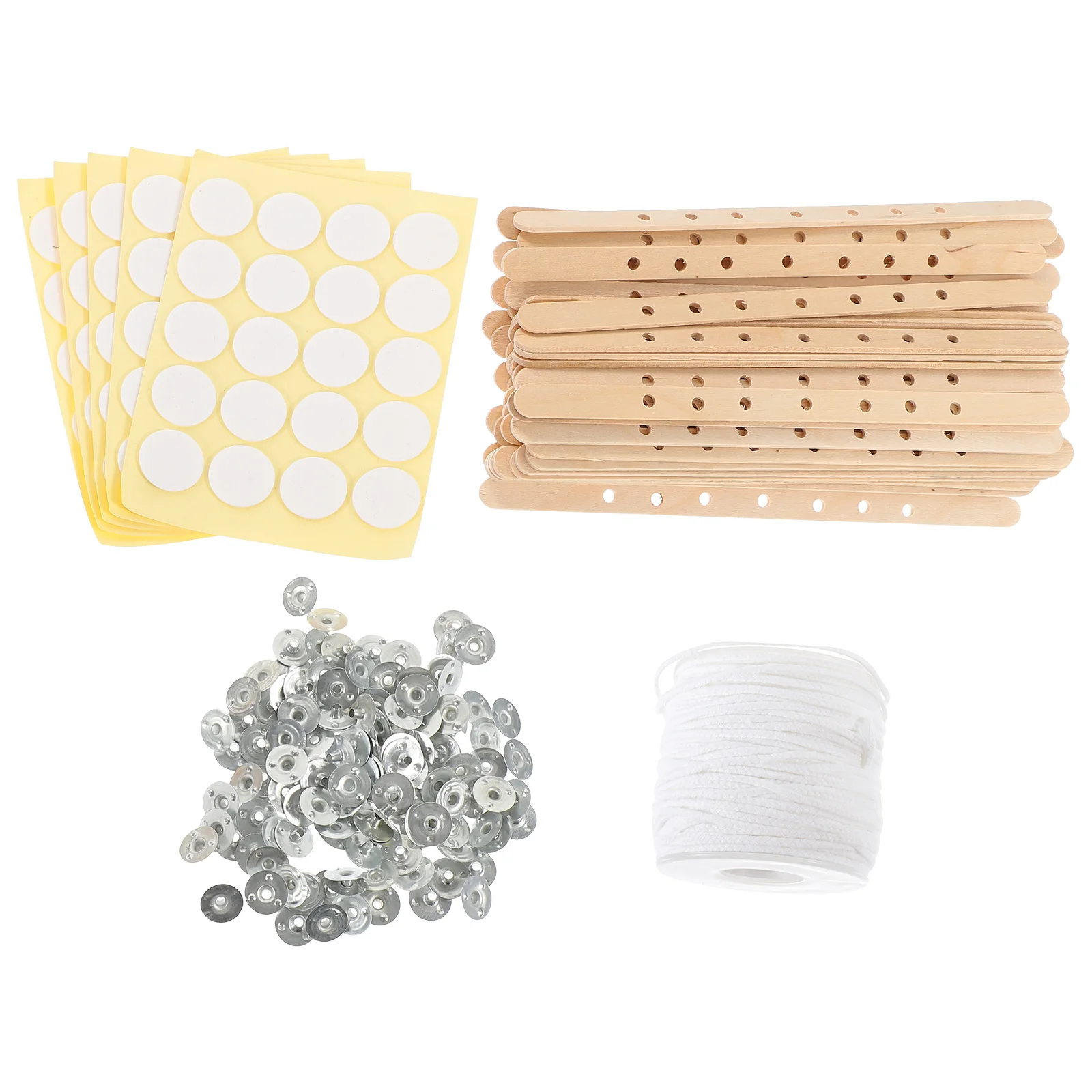 

1 Set Wicks and Wick Centering Devices with Stickers for DIY Making Candles