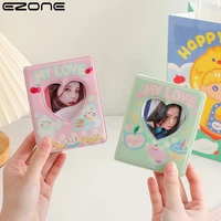 ezone 20pcs photocards collect book mini binder card holders kpop photo album holder card storage organizer stationary 9 26 4cm