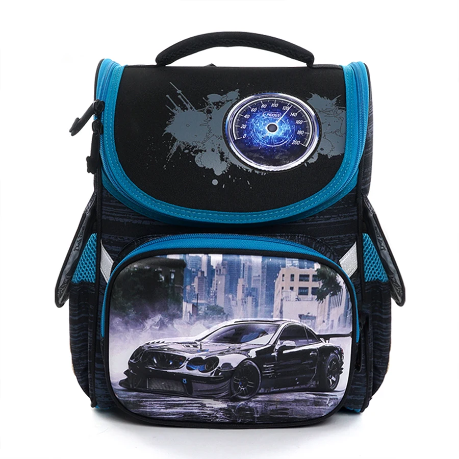 Kids Grade 1-3 Primary Student School Bags for 5-8 Years Boys Children 3D Orthopedic Backpack Cars Print Schoolbag Gifts Mochila