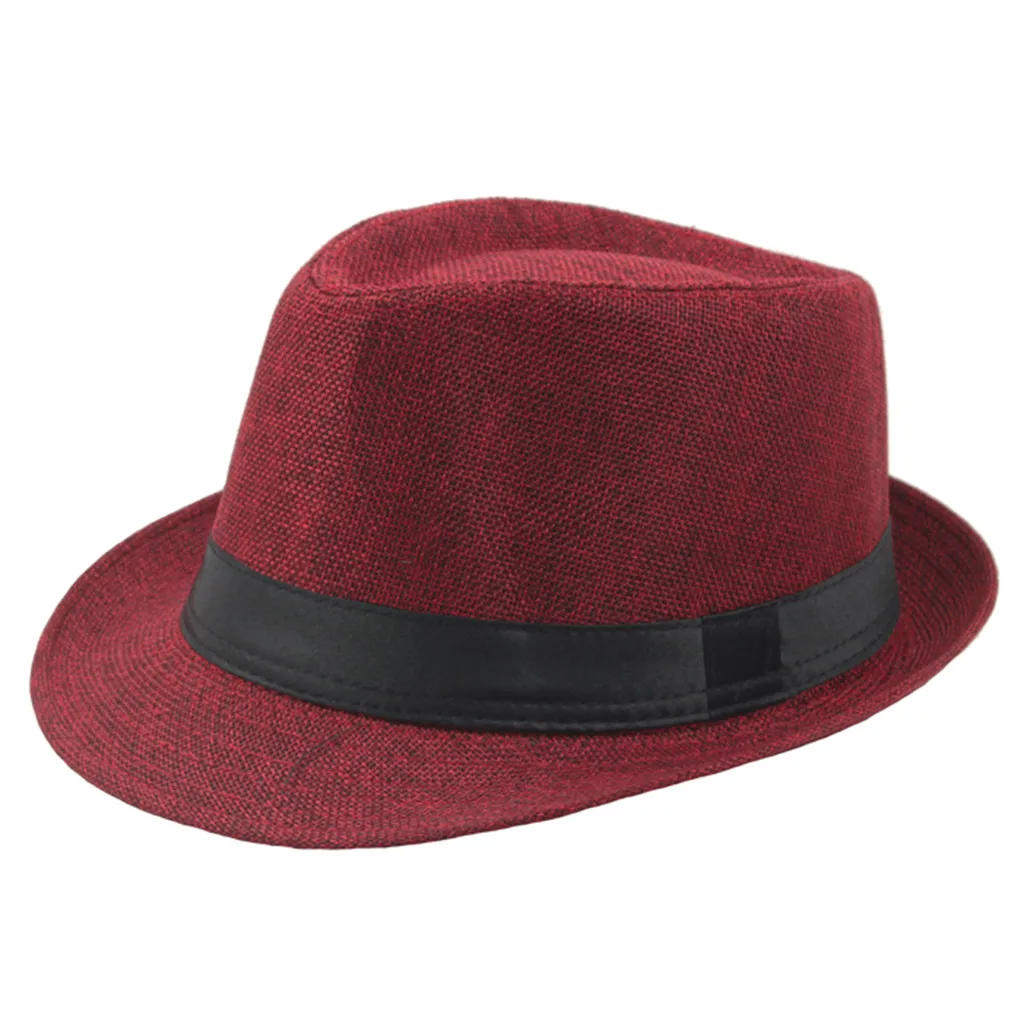 

Linen Caps 2023 New Spring Summer Retro Men's Hats Fedoras Top Jazz Plaid Hat Adult Bowler Hats Classic Version Chapeau Hats