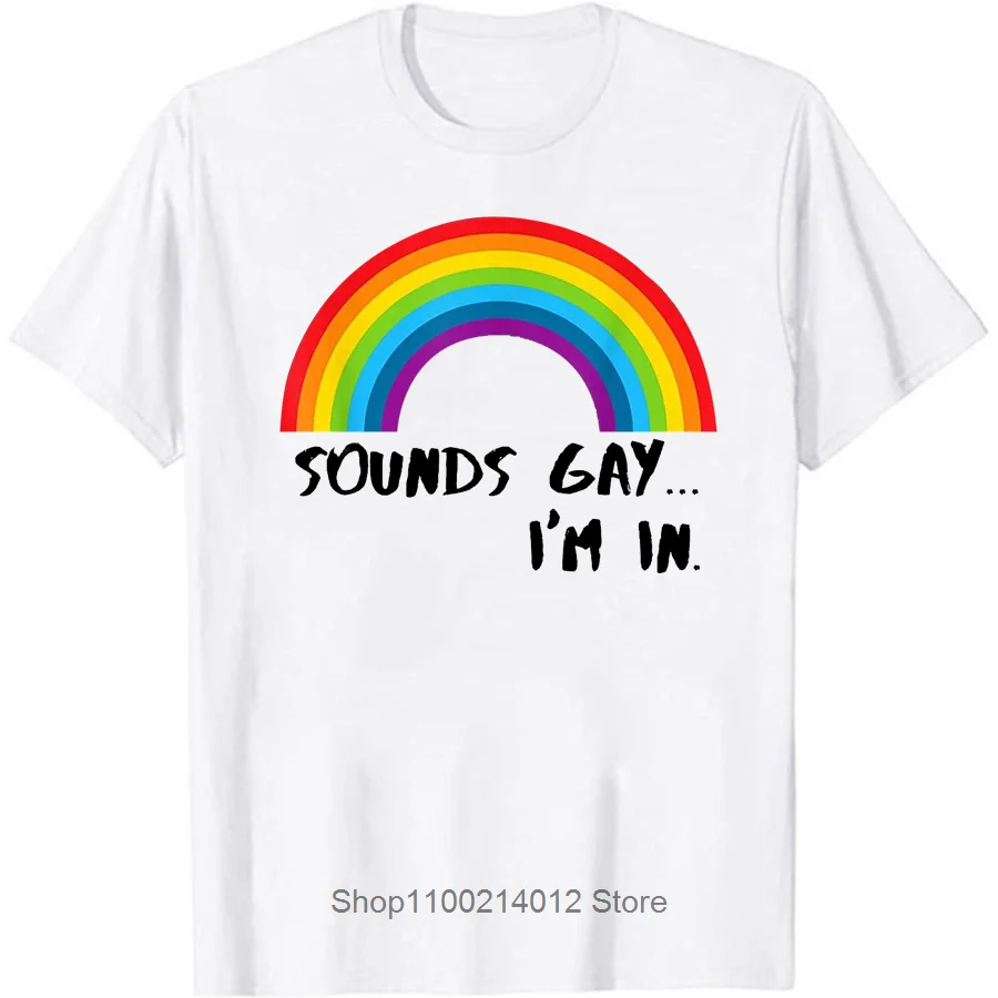 

Мужская футболка с коротким рукавом, с рисунком радуги