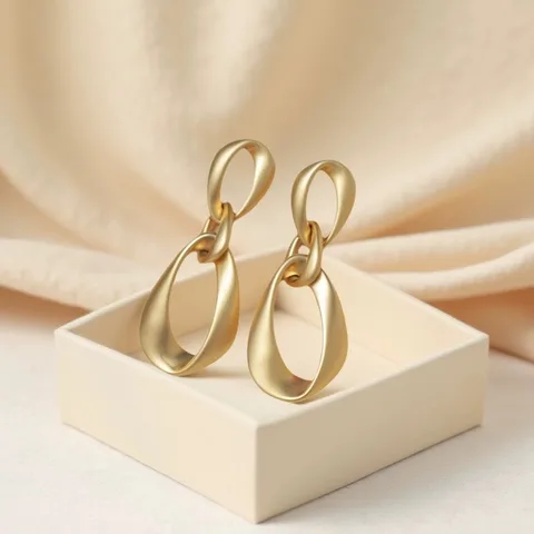 Металлические круглые серьги-клипсы