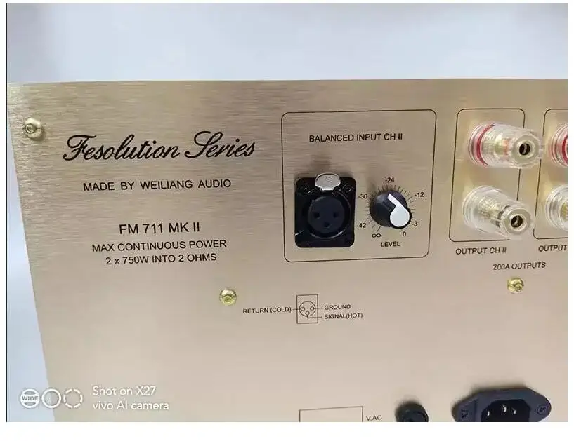 FM711MKII сбалансированный HIFI усилитель класса A чистый задний аудиоусилитель XLR 250 Вт