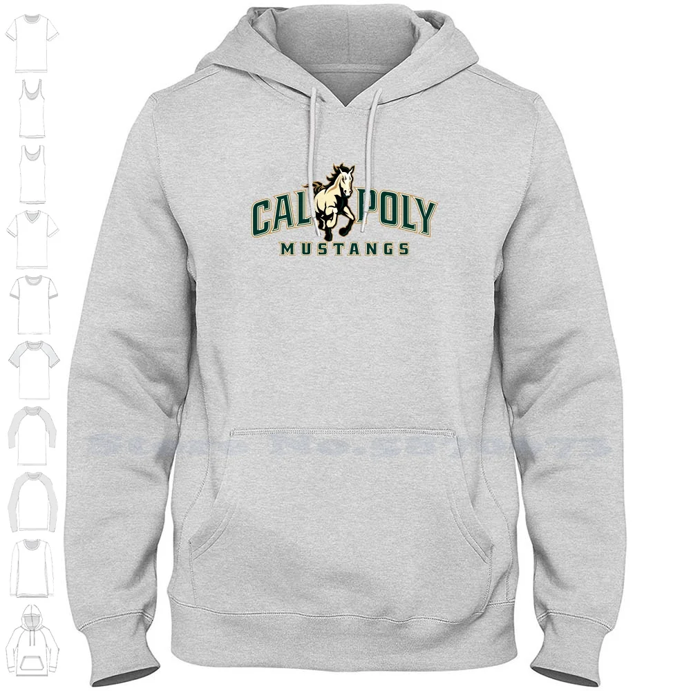 

Cal Poly Mustangs Logo Casual Clothing Sweatshirt Printed Logo Graphic Hoodie