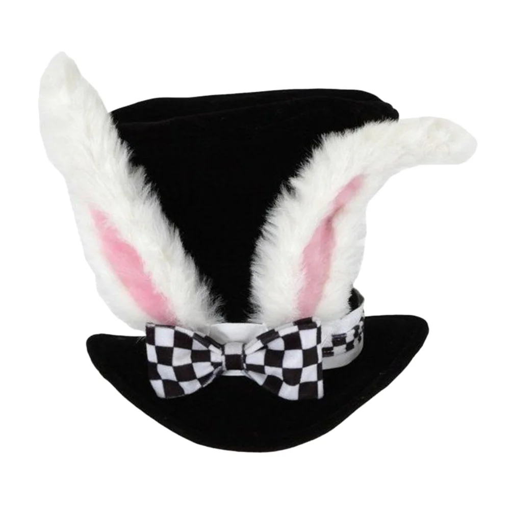 

Dress Up Cosplay Black Hats Men White Rabbit Rabbit Hat Rabbit Ear Hat Bunny Hat Miss White Headbands Women