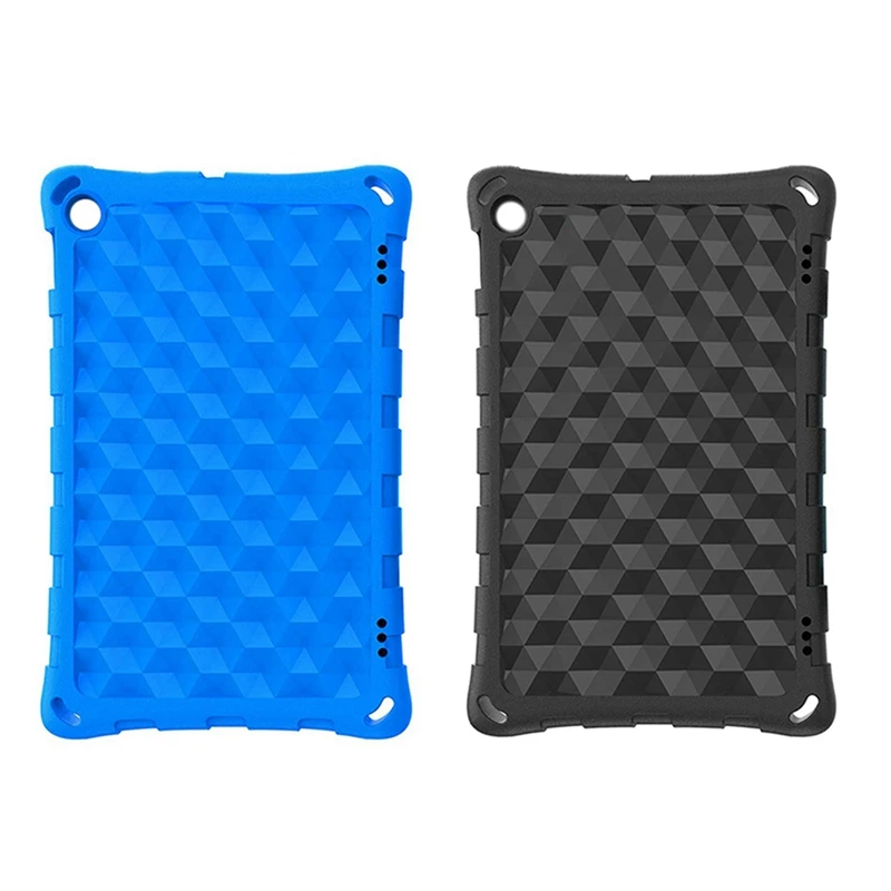 

2Pcs All-New Amazon Fire HD 10 Tablet Case For Adult And Kids,Light Weight Shock Proof Back Cover Tablets - Black & Blue
