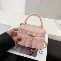 luxury brand quilted box shape crossbody bags for women fashion pu leather women shoulder bag small lingge woman handbags purses
