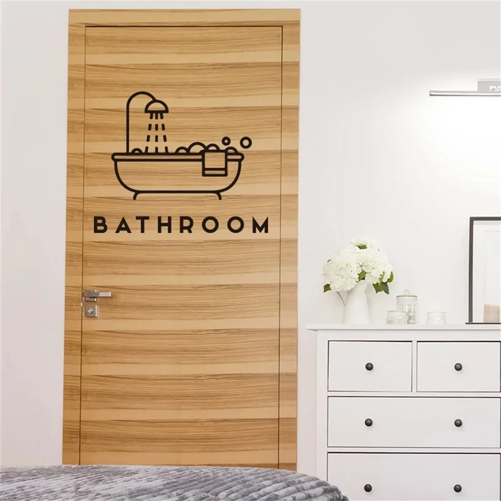 

Creative Bathtub Bathrooms Wall Stickers Fashion Opaque Wall Art Vinyl Decal Home Design Decor Door Wallpaper Adhesive Murals