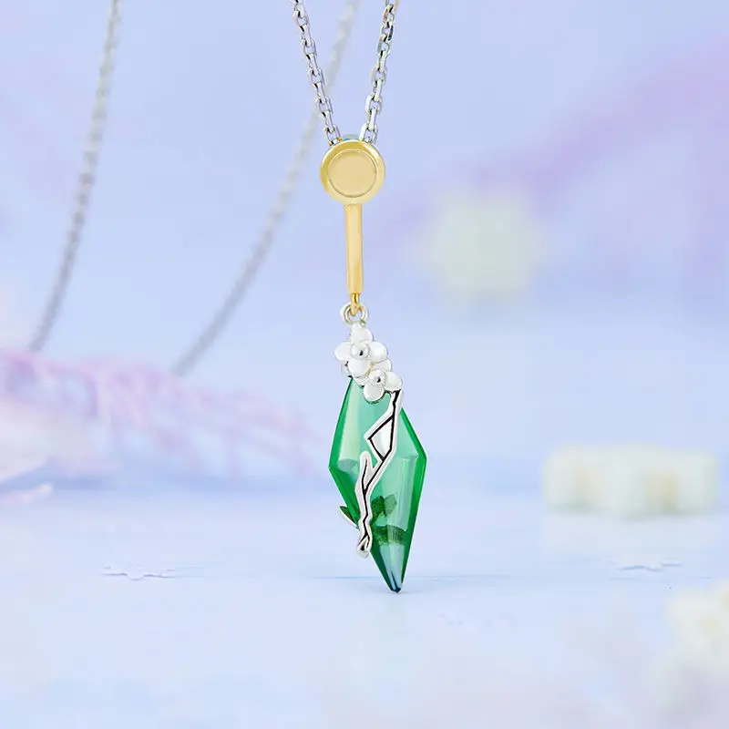

Re:Life In A Different World From Zero Necklace Woman Anime Bridal Necklaces Chain Emilia Pendant Girls Jewelry Metal Collares