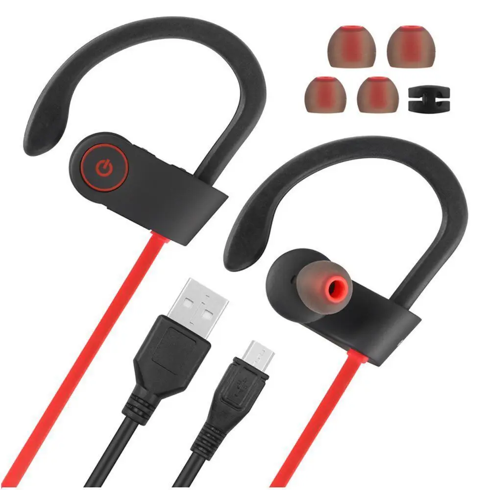 Bluetooth наушники Лучшие Беспроводные спортивные IPX7 водонепроницаемые HD стерео