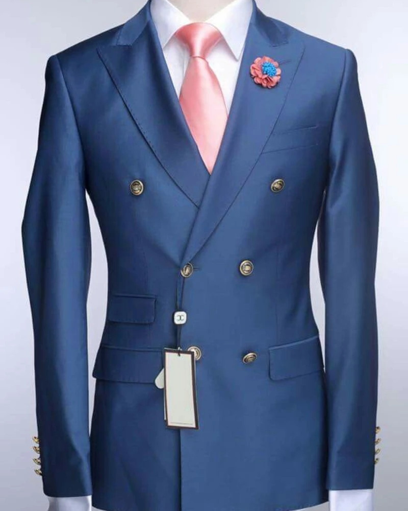 

Classic Blue Mens Suits Slim Fit One Piece Groom Tuxedo Casual Custom Made Jacket Social Business Prom Dinner Party Outwear