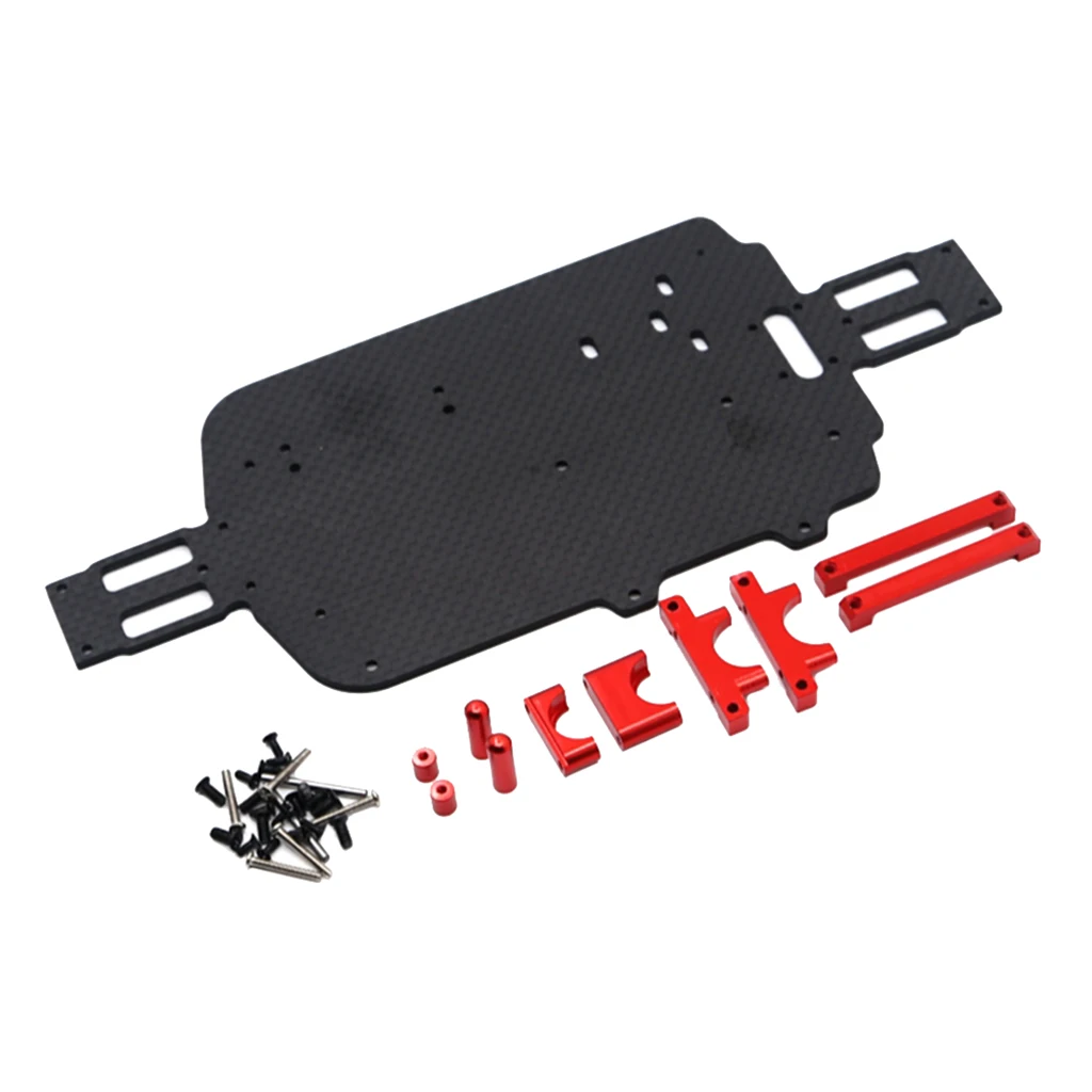 

Upgrade Carbon Fiber Chassis Parts for WLtoys A959 A979 A959B A979B 1/18 RC Car Replacement,Red