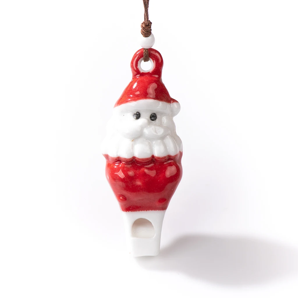 

Керамический свисток Санта-Клауса, рождественский подарок для детей, ожерелье, свисток для собак Z063A