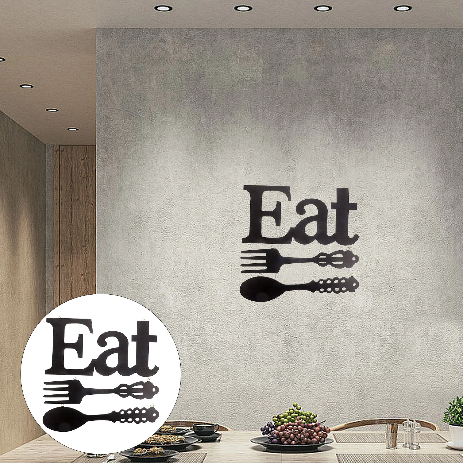 

Country Wall Decor Eat Signs Kitchen Fork Spoon The Decorations Farmhouse Wooden Rustic Living Room