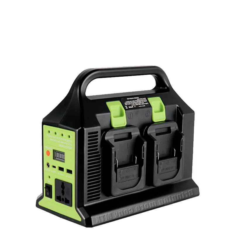 

300W 4 Dual Sine Wave Inverter For Makita BL1830/Milwaukee/Bosch/Dewalt/Black&Decker 18-20V Li-ion Battery Converter with Light