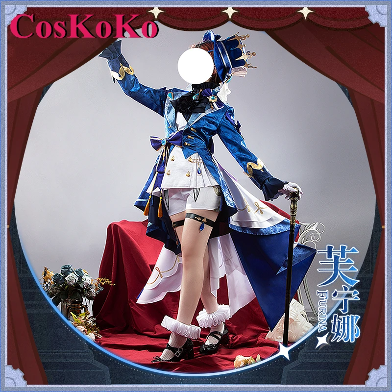 

【Customized】CosKoKo Furina Cosplay Game Genshin Impact Costume Focalors Sweet Combat Uniform Halloween Party Role Play Clothing