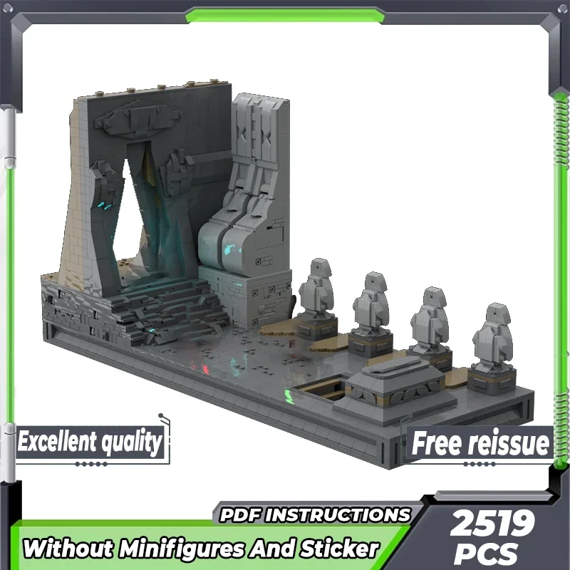 Звездная модель фильма Moc строительные кирпичи звездный дуэль храм технология