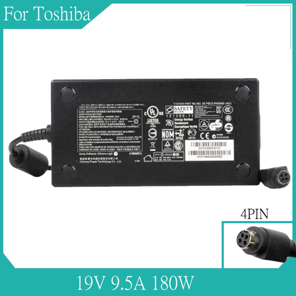 

19V 9.5A 180W laptop AC adapter charger PA3546E-1AC3 for Toshiba Qosmio X500 X505 X70 X70-A X75 X75-A X770 X775 X870 X875