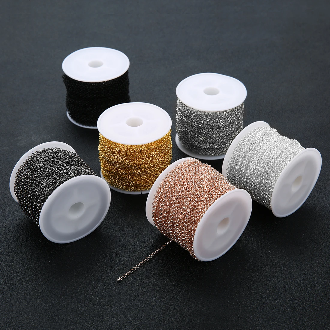 

10Yards Iron O Chain For Jewelry Making 2/2.5/3/3.5/5mm Bracelets Necklace Bag Decoration Metal Extension Connector Finding