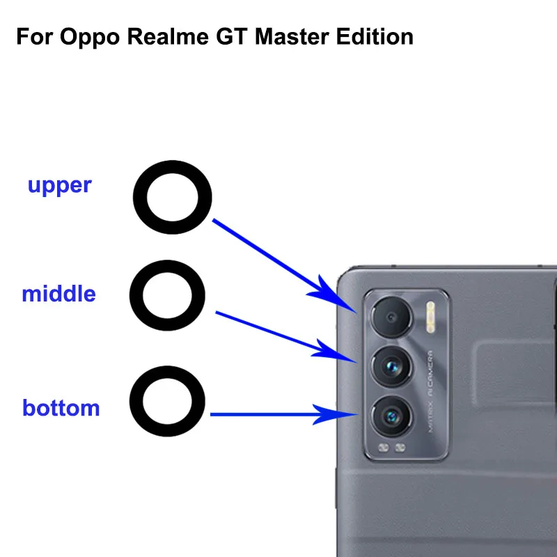 

Tested Good For Oppo Realme GT Master Edition Back Rear Camera Glass Lens High Quality RealmeGT Master Replacement Parts
