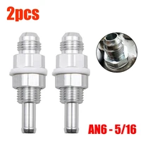 2pcs 6an male flare bulkhead to 516 hose barb fuel tank fitting auto modified hose barb fuel tank fitting fittings connector