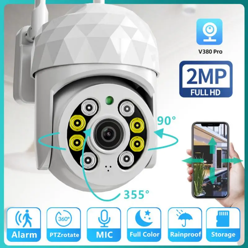 

8LED 1080P Wifi IP Camera Wireless H.265 Outdoor Night Vision Full Color Home Security Camera Video CCTV NVR Surveillance Cam