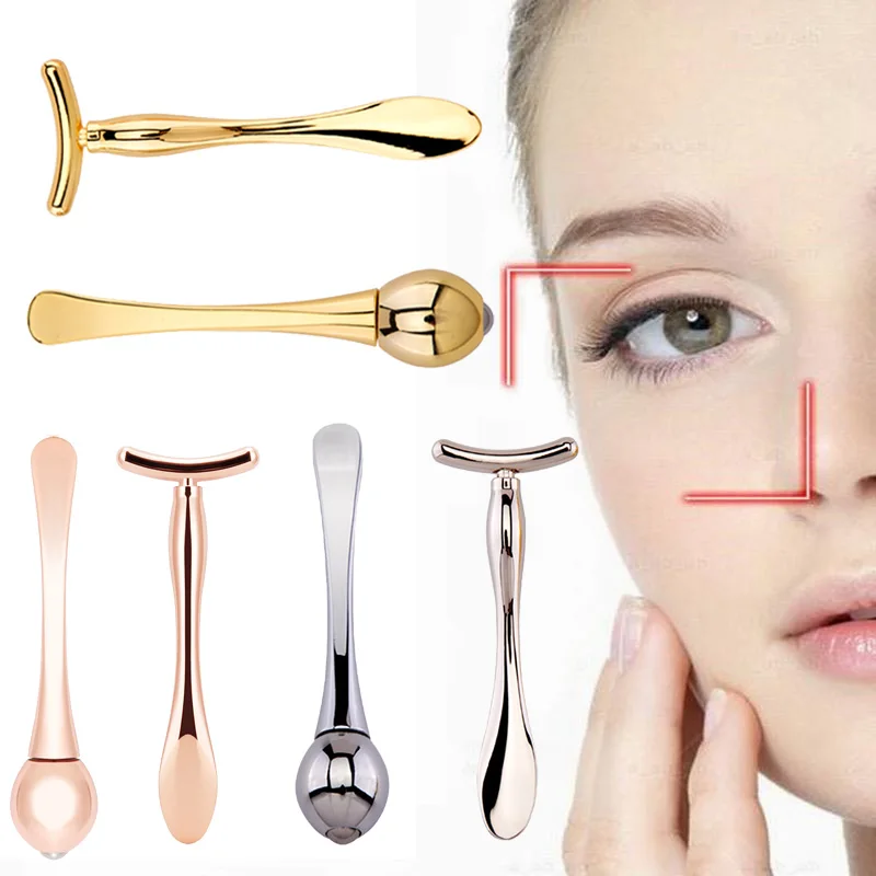 

2PCS Eye Cream Applicator, Metal Under Eye Roller for Face Massage, Facial Massager Stick to Reduce Puffiness