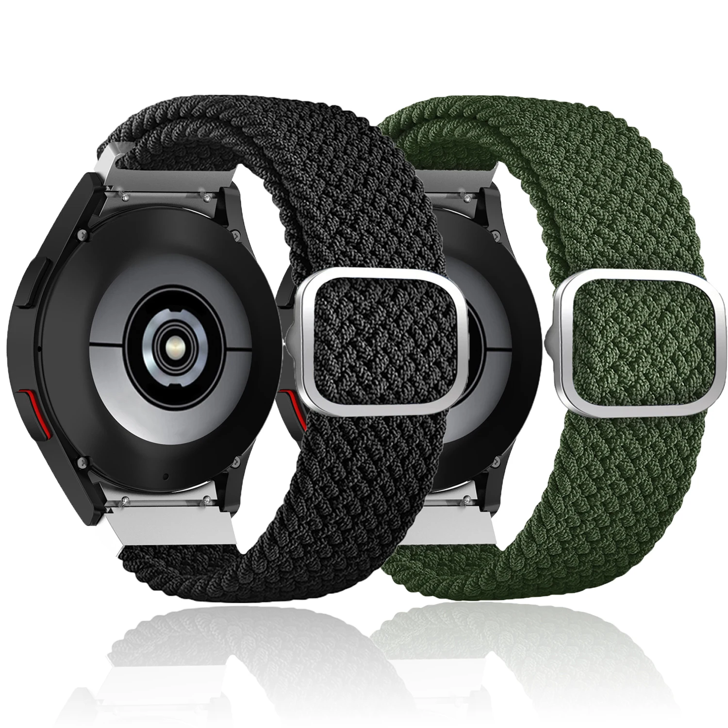 

Ремешок нейлоновый Плетеный для Samsung Galaxy Watch 4 Classic 46 42 мм, эластичный регулируемый браслет для наручных часов 44 40 мм, 20 мм