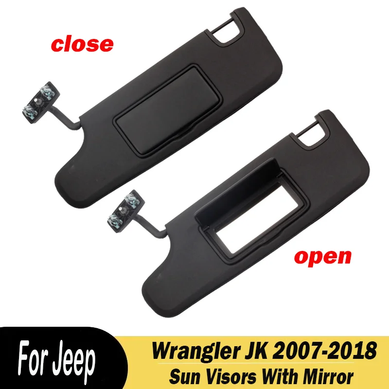Для Jeep Wrangler JK 2007-2018 левый передний солнцезащитный козырек водителя с зеркалом