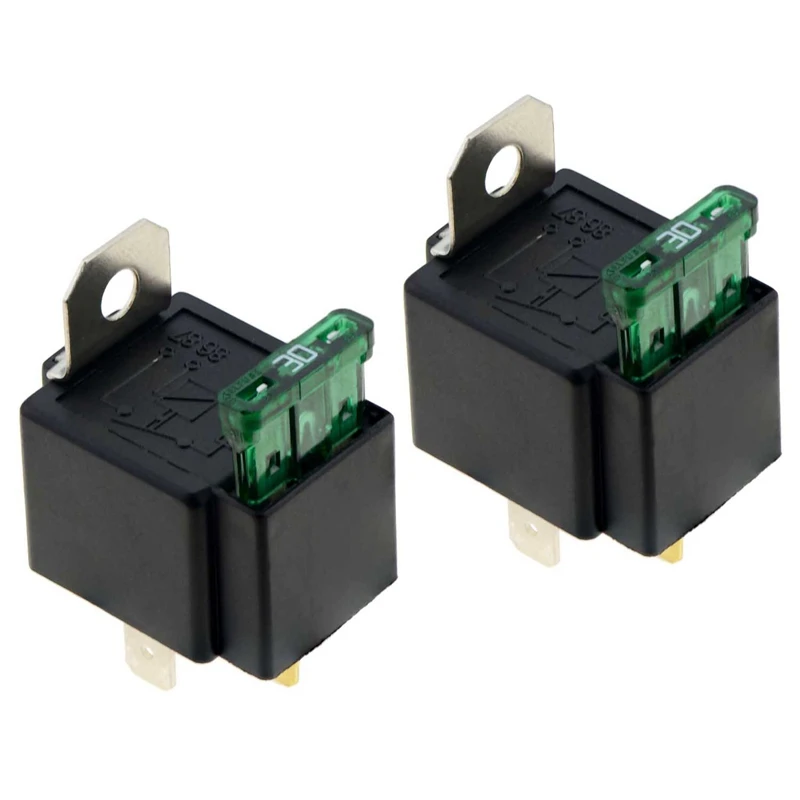 

2X 4Pin DC12V 30A Fused On/Off Automotive Fused Relay With Insurance Wire