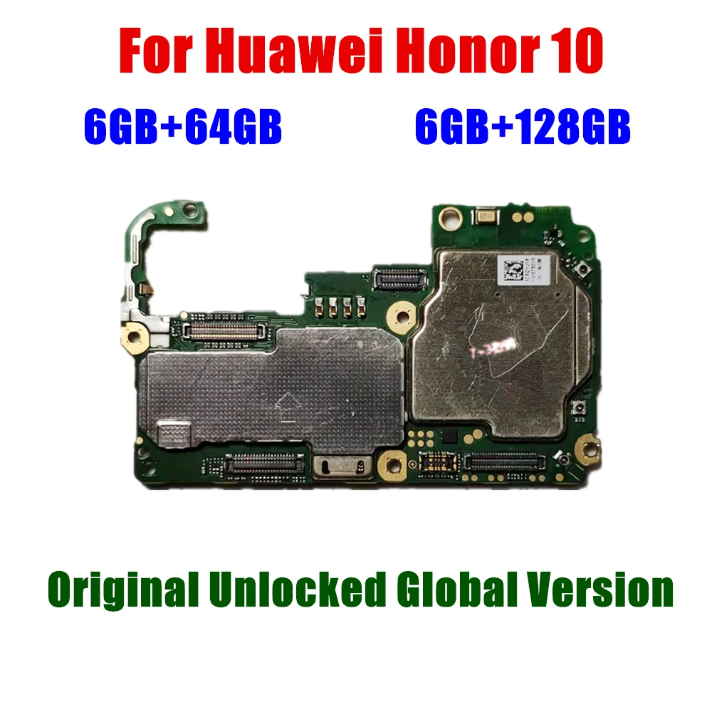 Full Working For Huawei Honor 10 Motherboard 6G+64G 6+128G 100% Unlocked Original Logic Board Mainboard |