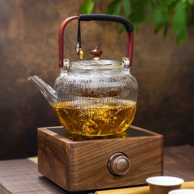 

220V Electric Heater Stove Tea Maker Electric Hot Cooker Plate Heating Furnace Water Boiler Multi-cooker Wooden Smart Tea Stove