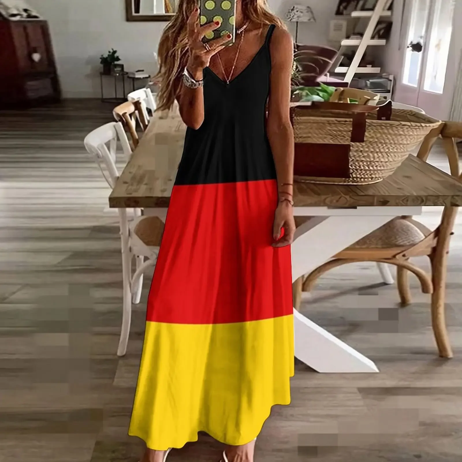 Германия Weltmeistembali Fahne пододеяльник- Deutschland Flagannuannudecke Платье без рукавов