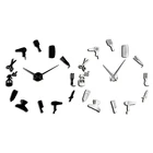 Гигантские настенные часы сделай сам с зеркальным эффектом, инструменты для парикмахера, декоративные бескаркасные часы, часы для парикмахера, настенное искусство