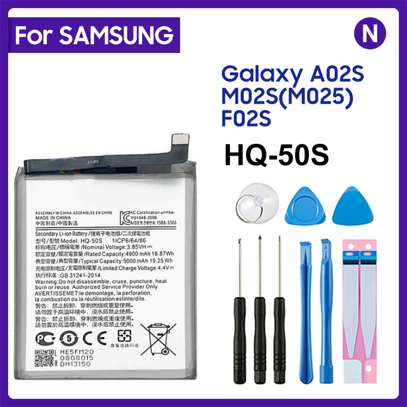 Оригинальная Аккумуляторная батарея Samsung Φ для Galaxy A02S M02S M025 F02S A03 A03S, аккумулятор для телефона 5000 мАч, фотоаккумулятор + Бесплатные инструменты