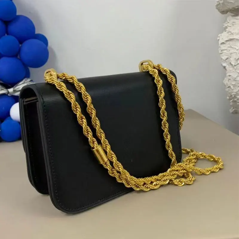 

genuine leather women bag High quality chain messenger bag Tofu organ shoulder bag fashion ladies handbag crossbody two size