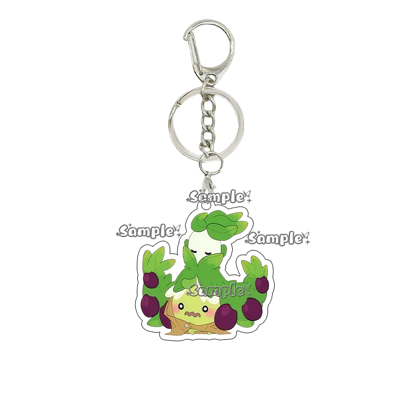 Акриловый брелок Pocket Monsters с двусторонним принтом: Лилигант, Хаттерен, Дельфокс, Тогепи, Силвеон, Спригатито. Подарок-подвеска для ключей. (art.: 3920db5b0fbb3) - 3920db5b0fbb3