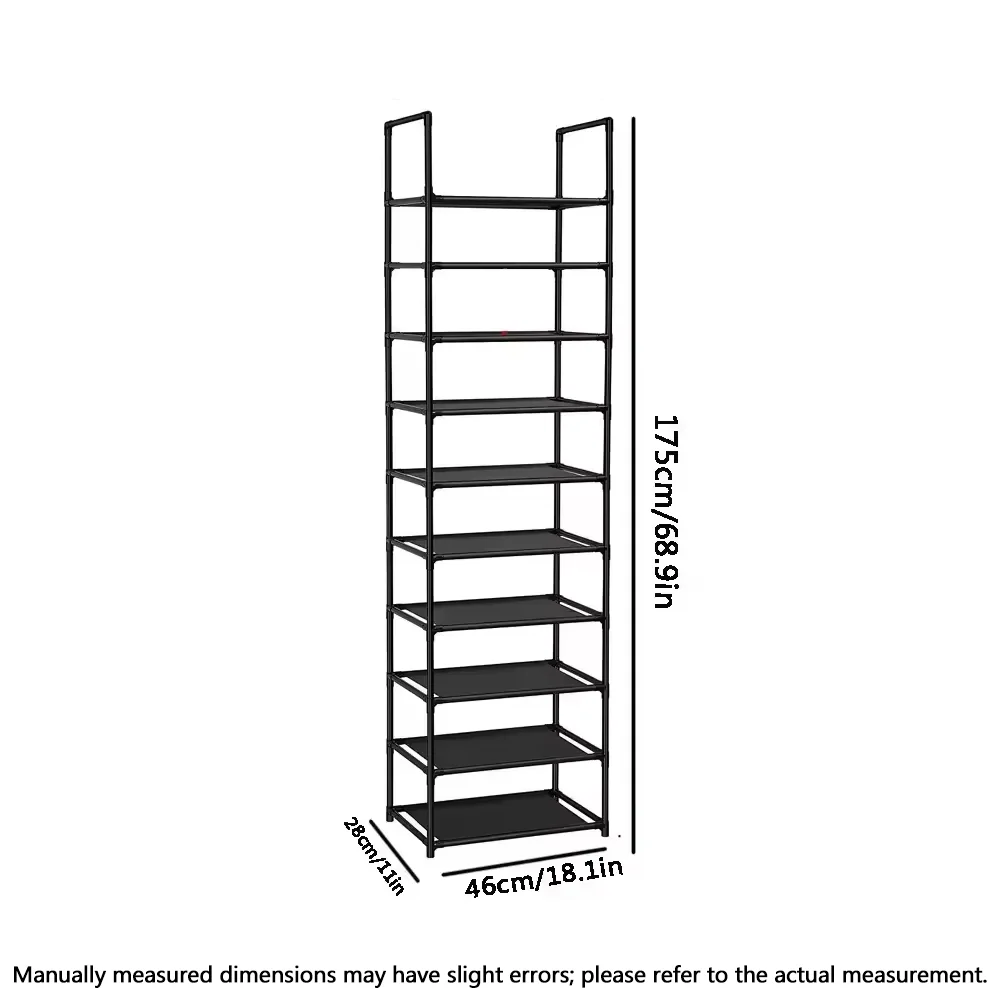 

8/10-уровневая тканевая полка для обуви, многофункциональный органайзер для шкафа, компактная полка для хранения для прихожей, органайзер для обуви