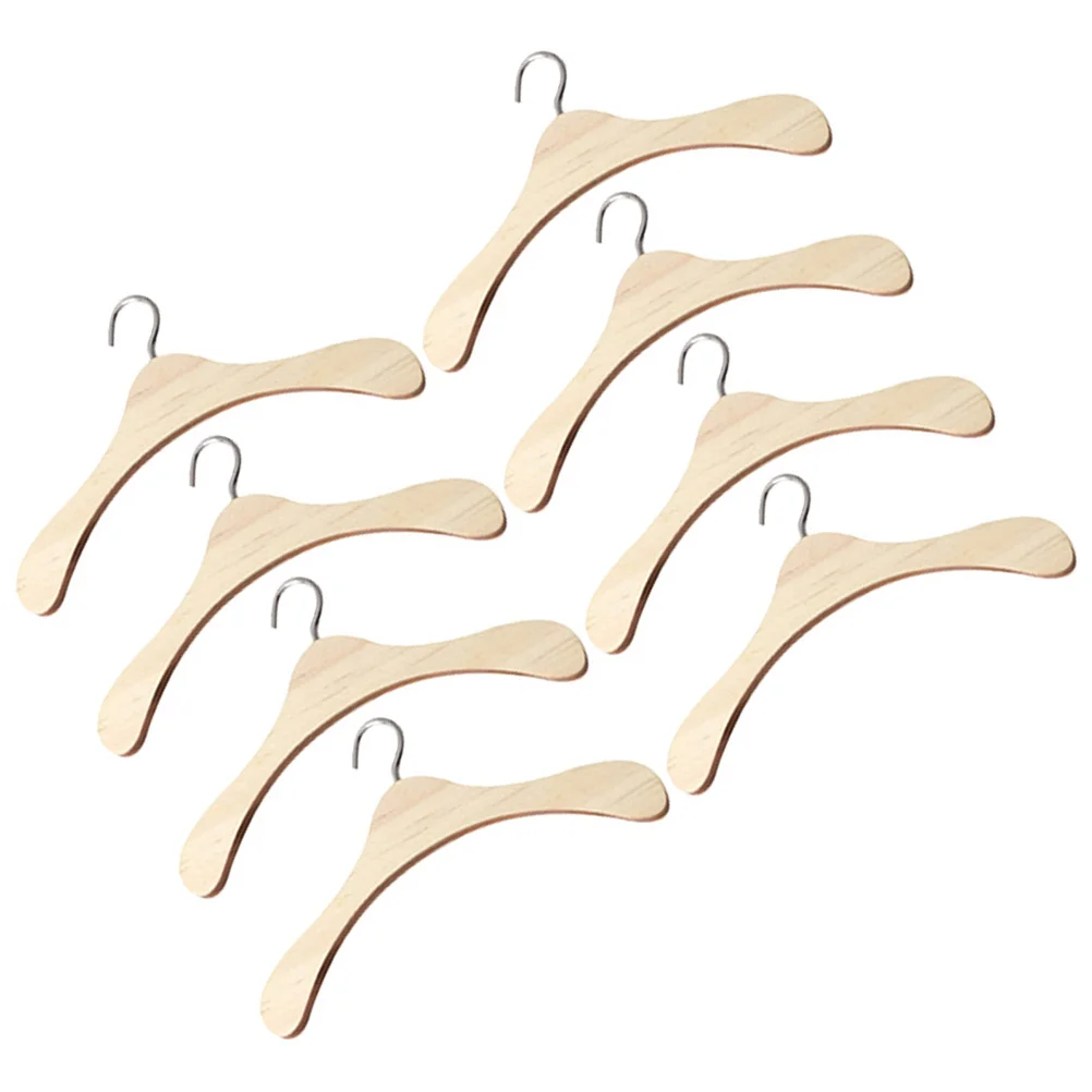 

8 Pcs Wood Hangers Wooden Mini Exquisite Small Vintage Hanging Clothes Clothing