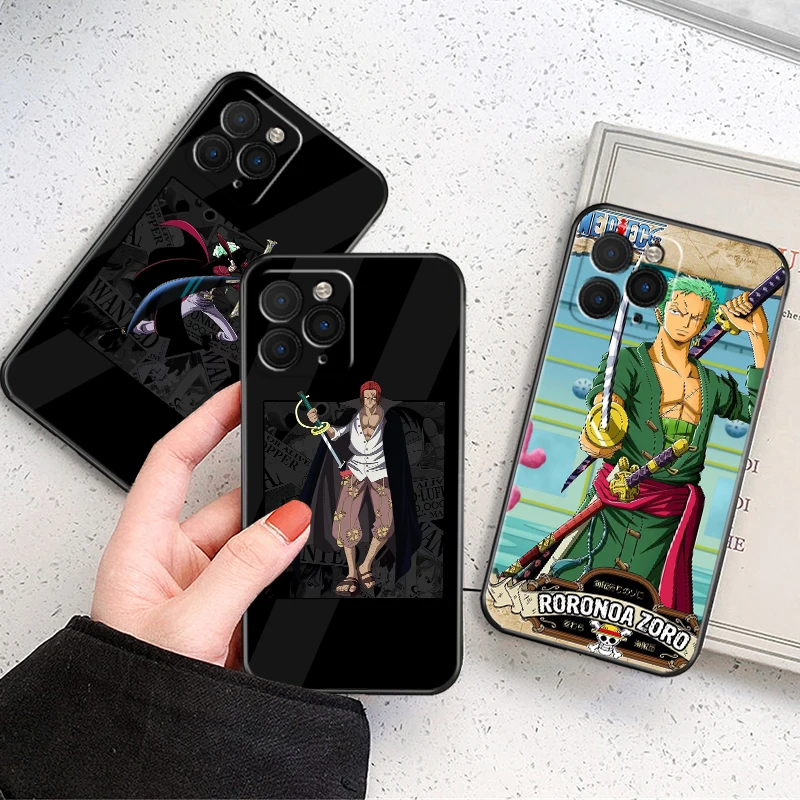 

One Piece Phone Cases For iPhone 12 11 Pro Max 13 Mini 7 8 Plus X XS XR Xs Max 6 6S SE 2020 Japan Anime Soft Silicon Black Cover
